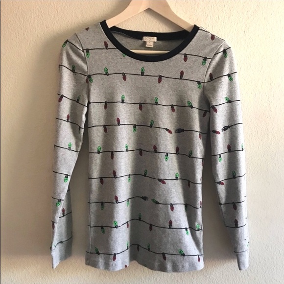 J. Crew Tops - J.Crew | Christmas Lights Long Sleeve